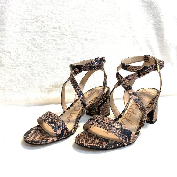 Sam Edelman Snake Print Sandals - Picture 4 of 16